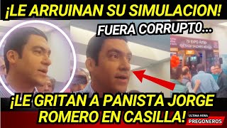 ¡LE ARRUINAN SU SIMULACION FUERA CORRUPT0 LE GRITAN A PANISTA JORGE ROMERO EN PLENA ELECCION [upl. by Zachar]