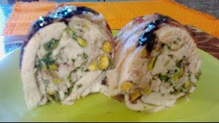 Chicken roulade with pistachio rulada de pui cu fistic [upl. by Hako]