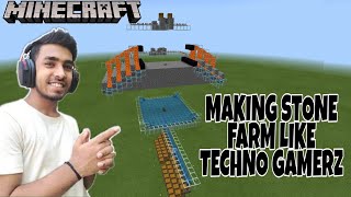 HOW TO MAKE COBBLE STONE FARM LIKE TECHNO GAMERZ IN MINECRAFT POCKET EDITION 116 TechnoGamerz [upl. by Welcome]