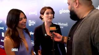 Chyler Leigh and Floriana Lima about their kiss in 209  Glaad awards 2017 [upl. by Somisareg]