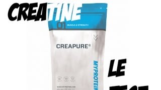 Test complement alimentaire  Creatine monohydrate ®creapure MYPROTEIN [upl. by Ayotna438]