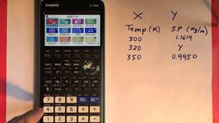 Interpolación lineal con calculadora Casio fxCG50 [upl. by Mayhew694]