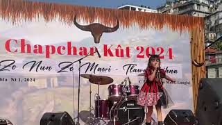 Esther Hnamte perform German rallian  Chapchar kutLunglei 2024 [upl. by Brader]