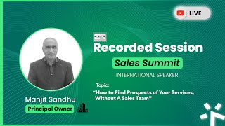 Devsinc Sales Summit Speaker  How to find Prospects of your Services without a Sales Team [upl. by Weyermann]