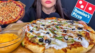 ASMR DOMINO’S CHEESE BURST PIZZA MUKBANG No Talking EATING SOUNDS [upl. by Angeline]