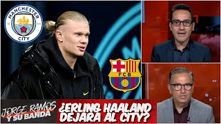 BOMBA La llegada de Erling Haaland al Barcelona vuelve al tapate en España  Jorge Ramos y Su Banda [upl. by Sibie861]