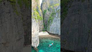 The hidden beach of Maya Bay 🏝️💦 thailand explore vacation adventure nature beach [upl. by Wardle510]