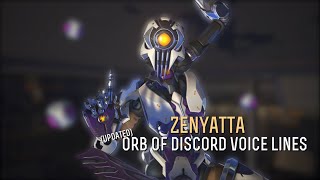 Updated Zenyatta’s Orb Of Discord Voice Lines [upl. by Nollek]