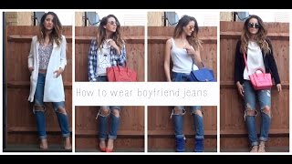 How to wear 1 boyfriend jeans 5 different ways [upl. by Alet669]