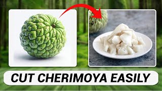 How to Cut Cherimoya Fruit Easily Custard Apple [upl. by Rask]