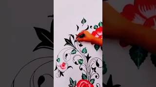 Wall painting design ❤️🥰 how to make wall painting designpainting art wallartist [upl. by Avlem]