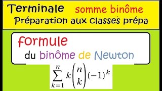 Prépa à la prépa MPSI PCSI eco Somme avec coefficients binomiaux NewtonAstucieux [upl. by Payson553]