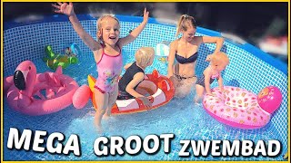 XXL ZWEMBAD PAST NiET iN TUiN 💦  Bellinga Vlog 1470 [upl. by Guglielma]