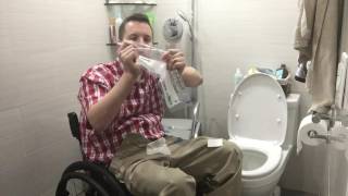 C5C6 Incomplete Quadriplegic  How to Perform Intermittent SelfCatheterization Male [upl. by Perrine]