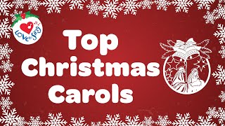 Top Christmas Carols with Lyrics 🌟 [upl. by Aihsemaj687]