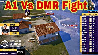 A1 Vs DMR Fight PMSL Erangal Map South Asia Tournament shortsvideo viralvideo mobilegame [upl. by Ariel]