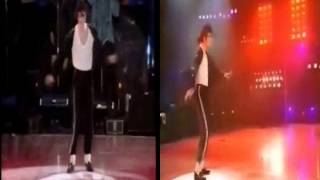 Michael Jackson Billie Jean Live in Bucharest HBO vs BBC Version Split Screen 1992 [upl. by Ecinnahs]