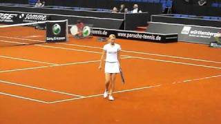 Sarah Gronert receiving game vs Anikó Kapros  Porsche Tennis Grand Prix 2010 Stuttgart [upl. by Ailiec302]