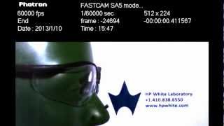 High Speed Video Military Ballistic Eyewear Testing [upl. by Ennairam]