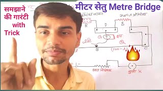 मीटर सेतु Metre Bridge in Hindi Meter Bridge or Slidewire Bridge । physics by dhanwant sir [upl. by Yelrak]