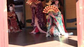 Maiko dancing at the Setsubun festival in Kitanotenman gu in Kyoto Japan [upl. by Walter]