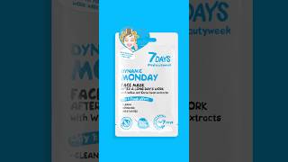 Face sheet mask Dynamic Monday 7DAYS skincare my7days shortsvideo skincareroutine [upl. by Ary]