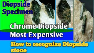 Diopside stone specimen  Most Precious Chrome Diopside  How To Identify Chrome Diopside stone [upl. by Nylinej815]