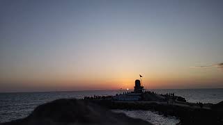 A tranquil evening at Bhadkeshwar Mahadev Temple where the sunset meets spirituality dwarka [upl. by Ygief18]