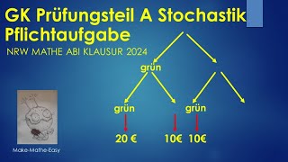 GK Prüfungsteil A Mathe Abi Klausur NRW 2024 Pflichtteil A Stochastik [upl. by Naujyt400]