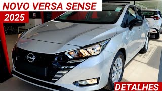 Novo Nissan Versa Sense 2025 chega por R111690 com ótimo custobenefício Muito espaço e confiança [upl. by Nekciv]