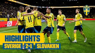 Highlights  Sverige – Slovakien 12  Gruppseger och uppflyttning [upl. by Wemolohtrab]