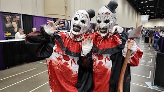 SPOOKY EMPIRE Orlando HORROR CONVENTION Terrifier 3’s ART THE CLOWN OVERLOAD  Fright Night Cast [upl. by Calvo]