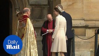 The Royal family attend an Easter Sunday service in Windsor  Daily Mail [upl. by Liagabba]