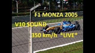 F1 Monza 2005 V10 350kmh SOUND ORIGINAL  Travel Junkie [upl. by Santini]