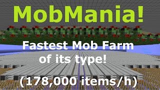 MobMania FASTEST Mob Farm of its type 178000 itemsh 112111 Vanilla Survival  Rays Works [upl. by Yance]