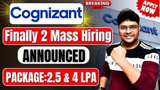 Finally Cognizant Mass Hiring Announced  Permanent jobs from Cognizant  Fresher Job  VtheTechee [upl. by Eachern910]