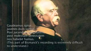 Otto von Bismarck 18151898 Einzige Aufnahme Oktober 1889 Edison Phonograph [upl. by Worrad182]