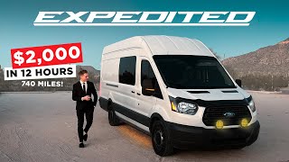 740 MILES for 2000 12 Hours of Driving  Cargo Van  Transit  Sprinter Van  EXPEDITED [upl. by Enimsaj]