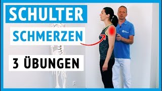 Schulterschmerzen  3 Übungen für zuhause einfach [upl. by Kimble]