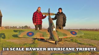 14 SCALE HAWKER HURRICANE MK 1  3W 80cc TWIN INLINE PETROL  GERARD MAFFETT TRIBUTE  2023 [upl. by Fairweather]