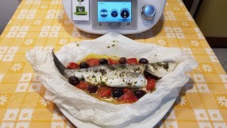 Spigola o branzino al cartoccio per bimby TM6 TM5 TM31 [upl. by Ardnoed68]