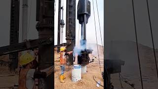 Technique of Piling Insertion by Hydraulic Machine [upl. by Prudi]