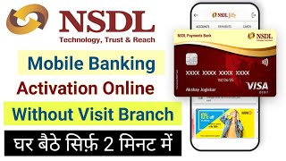 nsdl mobile app registration  nsdl payment bank  how to use nsdl payment bank mobile banking [upl. by Brinna]