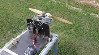 DLE222 Engine testing static thrust fuel consumption RPM and decibels [upl. by Lainey176]