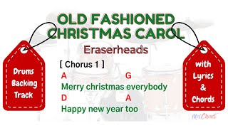 Old Fashioned Christmas Carol  Eraserheads  Drums only Backing Track  with Lyrics and chords [upl. by Lombardi]