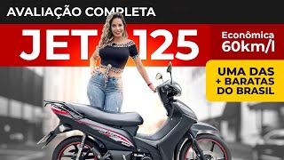 MOTO ECONÔMICA  TESTE JET 125 60KML  REVIEW SHINERAY JET 125 2X COM PRÓS E CONTRAS E SEGURO [upl. by Esinereb961]