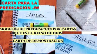 CARTA MODELO jw para PREDICACION  ejemplo  predicación por carta  TESTIGO DE JEHOVA [upl. by Maridel]