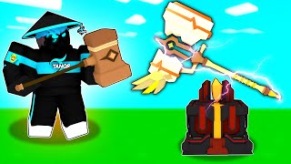 Crafting MYTHICAL HAMMER and Its OP in Roblox Bedwars [upl. by Nagram536]