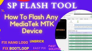 How to use SP Flash Tool  How to Flash Any MTK [upl. by Atidnan752]