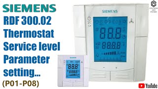 Siemens RDF 30002 Thermostat Full Operation  thermostats  hvac  controlsandsystems [upl. by Gard]